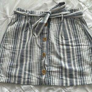 Light Blue with white stripes Skirt & Belt